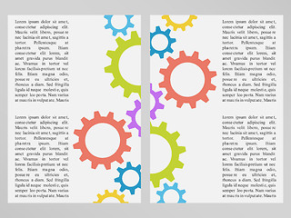 Image showing Flyer or broshure design with gear wheels