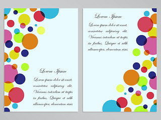 Image showing Flyers with colorful circles design