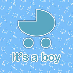 Image showing Card design for newborn boy