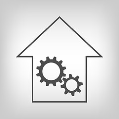 Image showing House with gear wheels