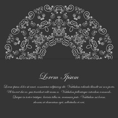 Image showing Black and white card design with ornate pattern