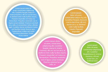 Image showing Infographics with colorful circles of different size