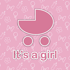 Image showing Card design for newborn girl