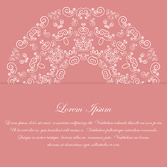 Image showing Pink card design with ornate pattern