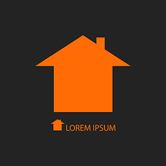 Image showing Orange house logo on black background