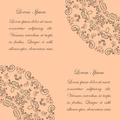 Image showing Beige background with vintage ornate pattern