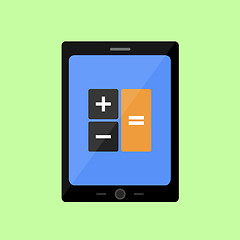 Image showing Tablet PC with calculator