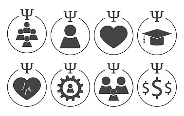 Image showing Set of psychology symbols