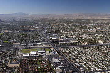 Image showing Aerial shot taken in Las Vegas