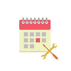 Image showing Flat style calendar icon