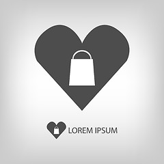 Image showing I love shopping logo