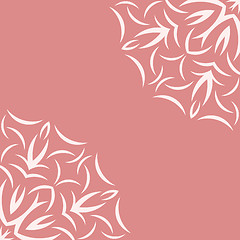 Image showing Pink background with white flower pattern