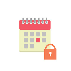 Image showing Flat style calendar icon