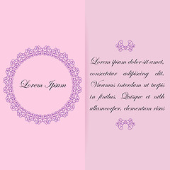 Image showing Greeting card or invitation design in pink colors