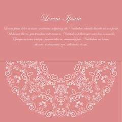 Image showing Pink card design with ornate pattern