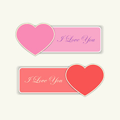 Image showing Love labels with I love you text