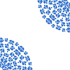 Image showing White background with blue pattern