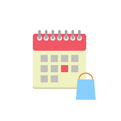 Image showing Flat style calendar icon