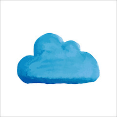Image showing Blue water color cloud
