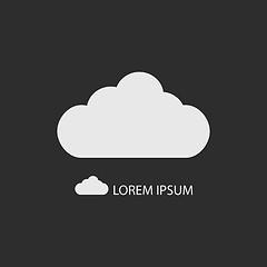 Image showing White cloud as logo on dark grey