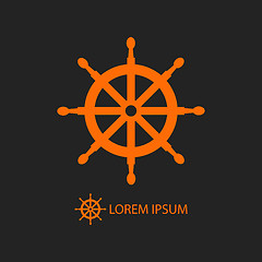 Image showing Orange helm as logo on black
