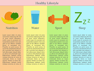 Image showing Infographics of healthy lifestyle