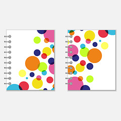 Image showing Notebook covers design with colorful circles