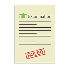 Image showing Examination paper with failed stamp 