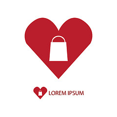 Image showing I love shopping logo