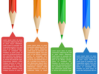 Image showing Colorful pencil infographics