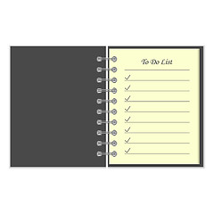 Image showing Notebook with to do list
