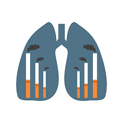 Image showing Lungs with smoking factories