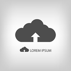 Image showing Grey cloud with downloading sign as logo