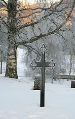 Image showing Cemetery in winter