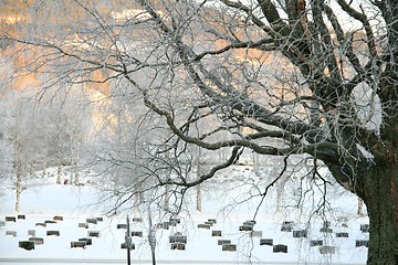 Image showing Cemetery in winter