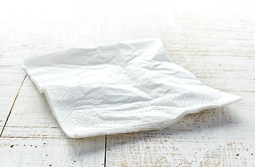 Image showing white paper napkin