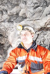 Image showing Happy miner