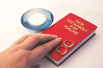 Image showing blessing the rings