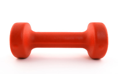 Image showing Orange dumbbell