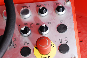 Image showing heavy machine control buttons