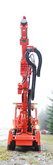 Image showing Drilling machine with driller lifted