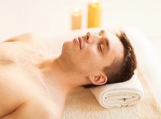 Image showing man in spa