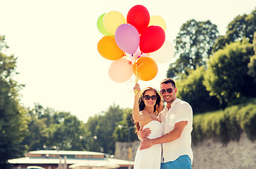 Image showing smiling couple in city