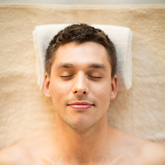 Image showing man in spa