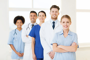 Image showing group of doctors and nurses at hospital