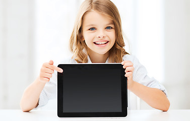 Image showing girl with tablet pc at school