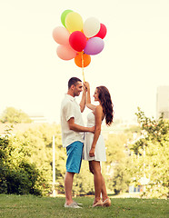 Image showing smiling couple in city