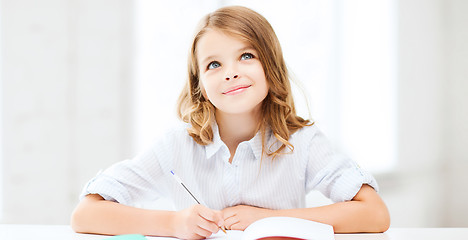 Image showing student girl studying at school