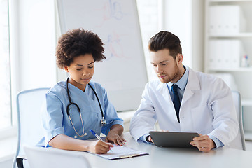 Image showing two doctors meeting at hospital office