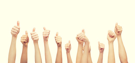 Image showing hands showing thumbs up